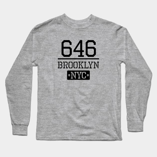 Brooklyn 646 NYC Long Sleeve T-Shirt by rydr2103